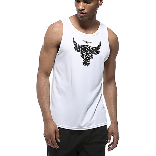 

UABRAV Men's Sleeveless Workout Tank Top Workout Tops Singlet Top Quick Dry Moisture Wicking Soft Fitness Gym Workout Running Walking Jogging Sportswear White Black Gray Activewear High Elasticity