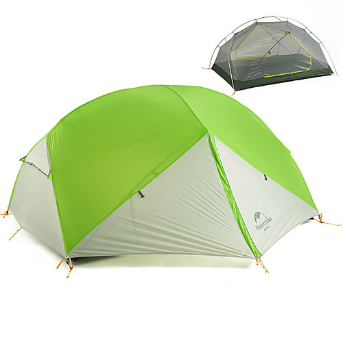 

Naturehike 2 person Backpacking Tent Outdoor Portable Windproof Rain Waterproof Double Layered Camping Tent >3000 mm for Hiking Camping Traveling 210255100 cm