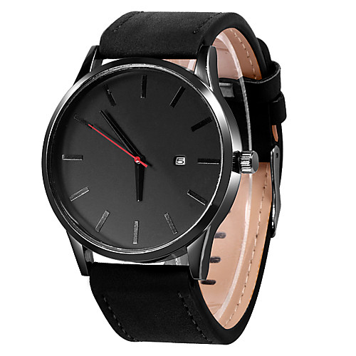 

Men's Dress Watch Analog Quartz Casual Calendar / date / day Casual Watch / One Year / Stainless Steel / Leather