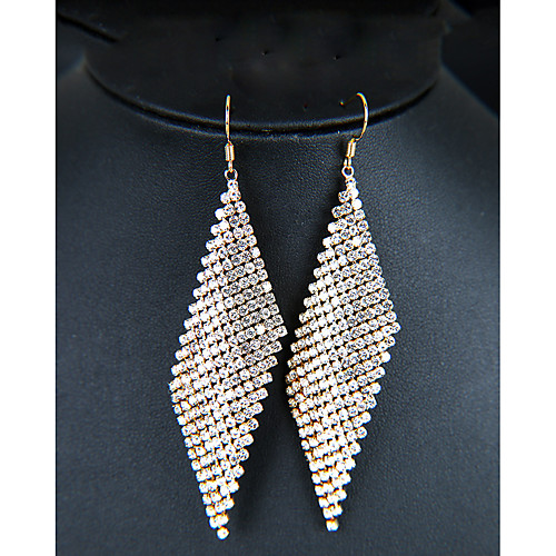 

Women's Drop Earrings Hanging Earrings Long bridesmaid Imitation Diamond Earrings Jewelry Gold / Silver For Wedding Anniversary Evening Party Club Bar 1 Pair