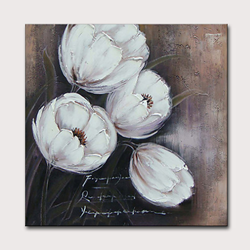 

Oil Painting Hand Painted - Holiday Floral / Botanical Classic Modern Stretched Canvas