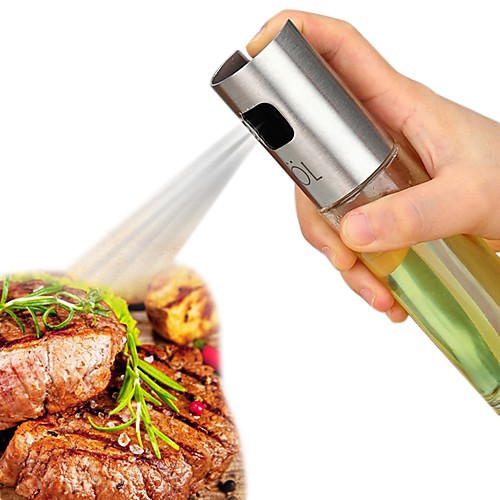 

Stainless Steel Olive Oil Sprayer Oil Spray Bottle Pump Glass Oil Pot Leak-proof Drops Oil Dispenser BBQ