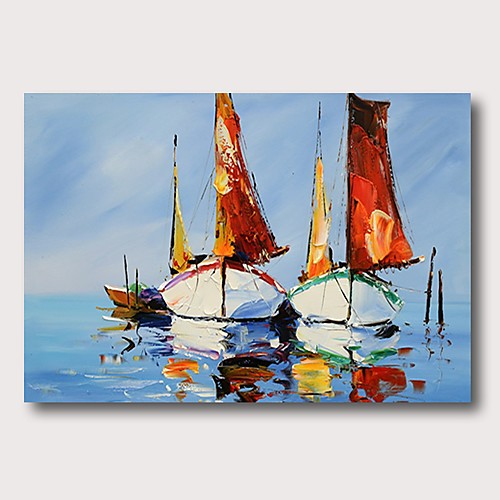 

Oil Painting Hand Painted Horizontal Abstract Comtemporary Modern Stretched Canvas