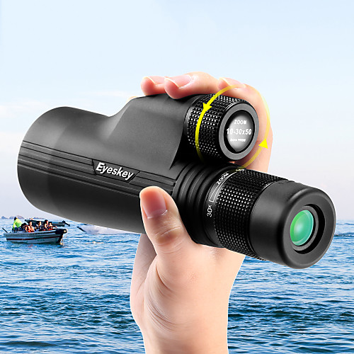 

Eyeskey 10-30 X 50 mm Monocular Roof Outdoor Wear-Resistant Easy Carrying Fully Multi-coated BAK4 Hunting Hiking Outdoor Exercise Spectralite Coating Aluminium Alloy / Bird watching