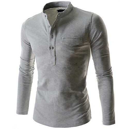 

Men's Polo Solid Colored Tops White Black Light gray