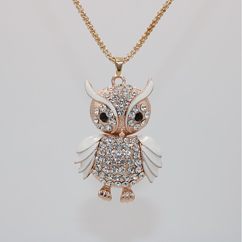 

Women's Pendant Necklace Statement Necklace Necklace Classic Owl Animal Unique Design Classic European Trendy Chrome Rose Gold Plated Rose Gold 70 cm Necklace Jewelry 1pc For Carnival Masquerade