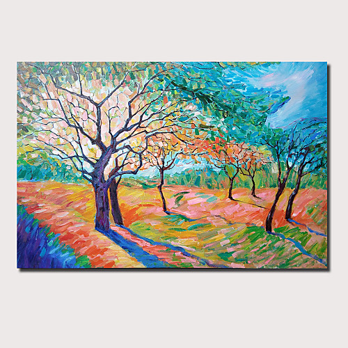 

Oil Painting Hand Painted - Abstract Landscape Comtemporary Modern Stretched Canvas