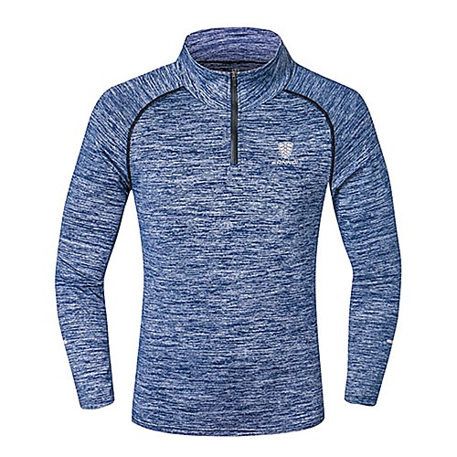 

Men's Elastane Running Shirt Winter Running Fitness Workout Quick Dry Sweat-wicking Sportswear Plus Size Top Long Sleeve Activewear Stretchy