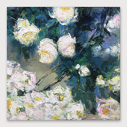 

Oil Painting Hand Painted Square Abstract Modern Stretched Canvas