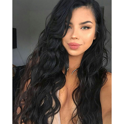 

Human Hair Lace Wig Curly Middle Part Lace Front Wig Ombre Medium Length Black#1B Brown Dark Wine Dark Brown Synthetic Hair 20 inch Women's Adorable Best Quality New Arrival Ombre Laflare
