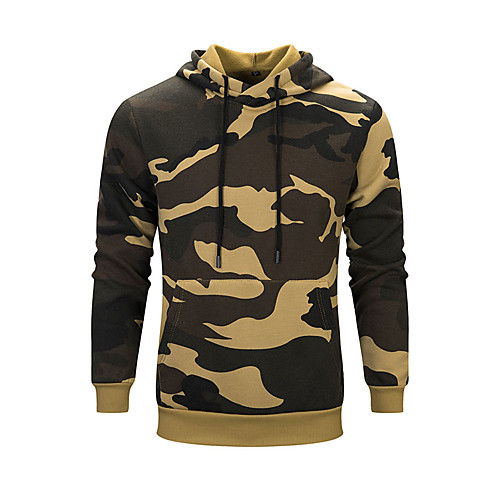 

Men's Hoodie Winter Outdoor Camo Lightweight Breathable Quick Dry Top N / A Climbing Outdoor Exercise Multisport Army Green Khaki