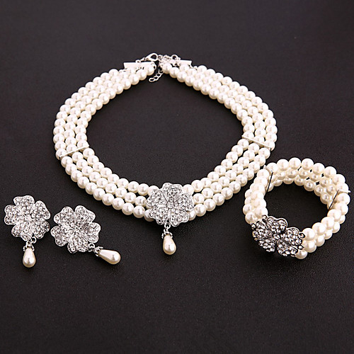 

The Great Gatsby 1920s The Great Gatsby Costume Accessory Sets Masquerade Women's Costume Bead Bracelet Earrings Pearl Necklace White Vintage Cosplay Party Halloween / 1 Necklace / 1 Pair of Earrings