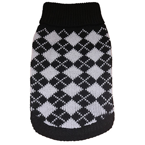 

Dog Coat Sweater Puppy Clothes Classic British Spots & Checks Classic Outdoor Dog Clothes Puppy Clothes Dog Outfits Black Costume for Girl and Boy Dog Textile 100% Polyester XS S M