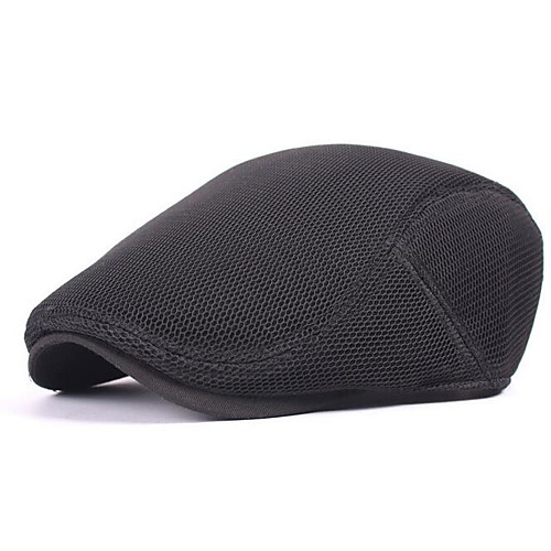 

Unisex Basic Polyester Beret Hat-Solid Colored Black White