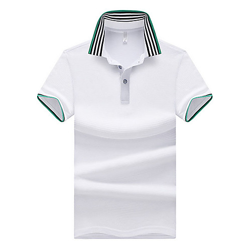 

Men's Striped Polo Shirt Collar White / Black / Royal Blue / Gray