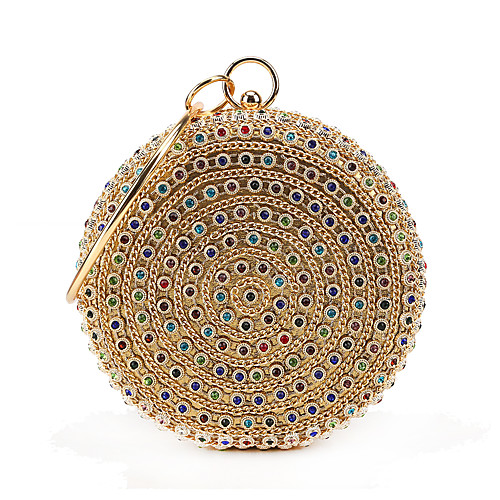 

Women's Bags Polyester Alloy Evening Bag Glitter Crystals Party Wedding Event / Party Evening Bag Wedding Bags Handbags Gold