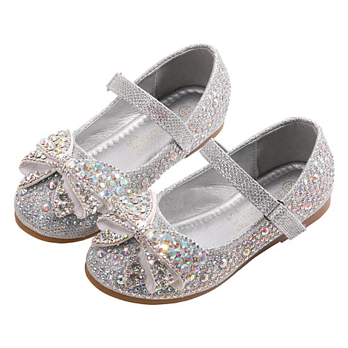 

Girls' Comfort / Flower Girl Shoes / Children's Day PU Flats Toddler(9m-4ys) / Little Kids(4-7ys) Bowknot / Sparkling Glitter / Sequin Blue / Silver Spring / Fall / Party & Evening / Rubber