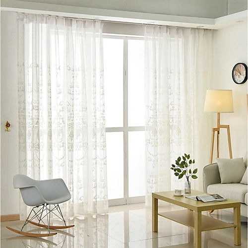 

European Sheer One Panel Sheer Living Room Curtains