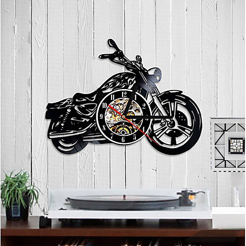 

Vinyl record clock motorcycle Harley fan gift