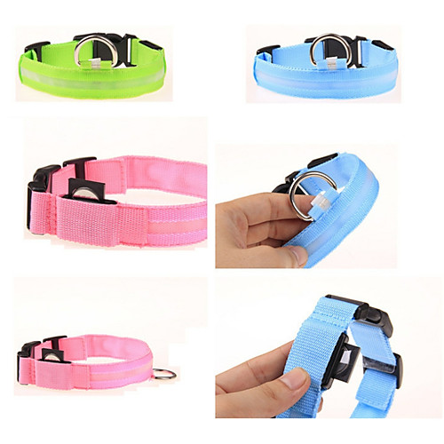 

Dog Pets Collar Dog Training Collars Ornaments Light Up Collar Portable LED Lights Adjustable Size Soft Batteries Included Strobe / Flashing LED Lights Flashing Solid Colored Novelty Classic PPABS