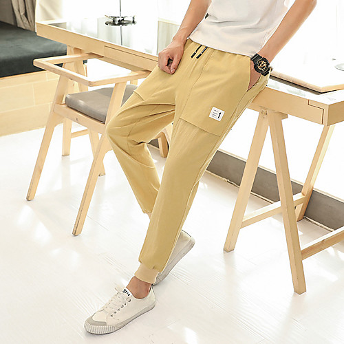 

Men's Jogger Pants Joggers Running Pants Woven Pants Harem Cotton Sports Pants / Trousers Sweatpants Bottoms Running Walking Jogging Gym Workout Breathable Quick Dry Sweat-wicking Plus Size Solid