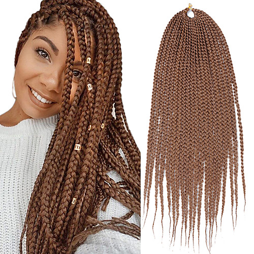 

Crochet Hair Braids Dreadlocks / Faux Locs Synthetic Extentions Straight Box Braids Black 100% kanekalon hair 24 inch Braiding Hair 20 Roots / Pack / The hair length in the picture is 24inch.