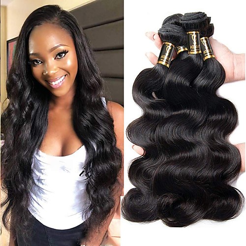 

6 Bundles Brazilian Hair Body Wave Remy Human Hair 300 g Natural Color Hair Weaves / Hair Bulk Bundle Hair One Pack Solution 8-28 inch Natural Color Human Hair Weaves Odor Free Thick For Black Women