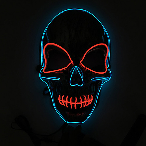 

LED Mask Halloween Mask Inspired by Skeleton / Skull Scary Movie Green Red Halloween Halloween Masquerade Adults' Men's