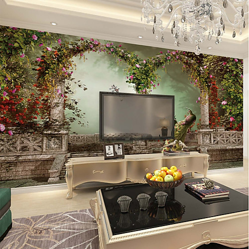 

Wallpaper / Mural Canvas Wall Covering - Adhesive required Floral / Art Deco / 3D