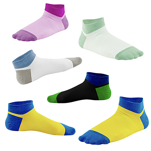 

Men's Women's Athletic Sports Socks Cycling Socks Compression Socks Ankle Socks Breathable Anti-Slip Soft Sweat-wicking Support Black Violet GrayWhite Road Bike Mountain Bike MTB Running Stretchy