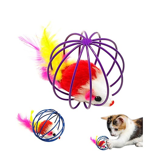 

Mouse Toy Mice & Animal Toy Cat Pet Toy 1pc Animals Hollowed UltraLight Plush Metal Gift