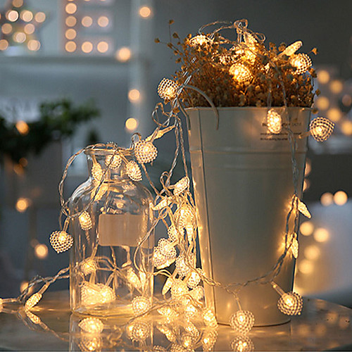

3m String Lights 20 LEDs Warm White / White / Multi Color Creative / Party / Decorative AA Batteries Powered 1pc