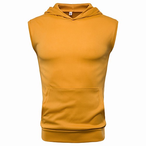 

Men's T shirt Solid Colored Tops White Black Yellow