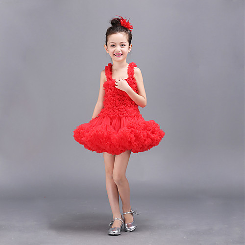 

Swan Lake Classic Lolita Dress Petticoat Hoop Skirt Tutu Under Skirt Girls' Kid's Tulle Cotton Costume Red / Blue / Pink Vintage Cosplay Party Performance Festival Sleeveless Princess