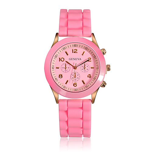 

Girls' Quartz Watches Fashion Colorful Red Pink Purple Silicone Quartz Sky Blue Purple Yellow Lovely 1 pc Analog One Year Battery Life / Stainless Steel