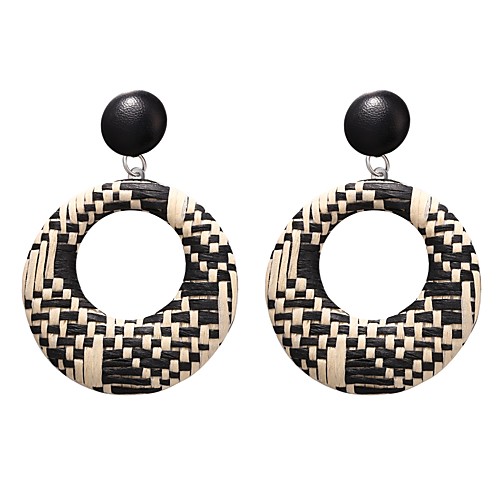 

Women's Drop Earrings Shrimp Earrings Plaited Wrap Romantic Ethnic Earrings Jewelry Black / White / Light Brown / Dark Brown For Gift Daily 1 Pair