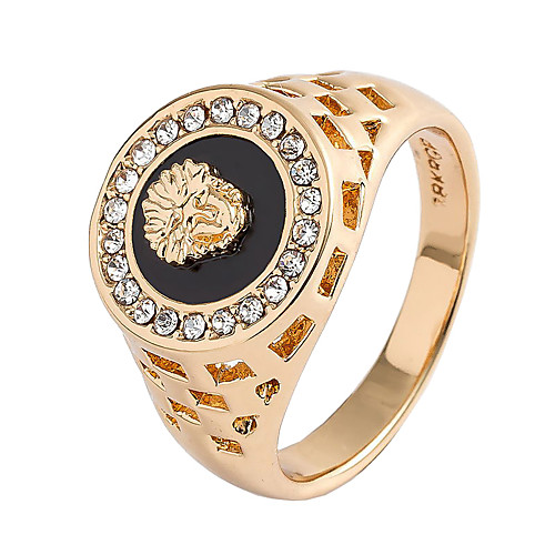 

Men's Ring AAA Cubic Zirconia 1pc Gold Silver Alloy Gift Daily Jewelry Lion
