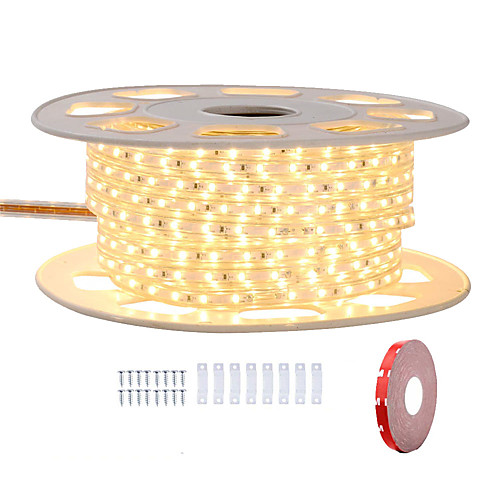 

KWB 8m Flexible LED Light Strips 480 LEDs SMD5050 1Set Mounting Bracket 1 set Warm White White Red Waterproof Cuttable Decorative 220-240 V / IP68