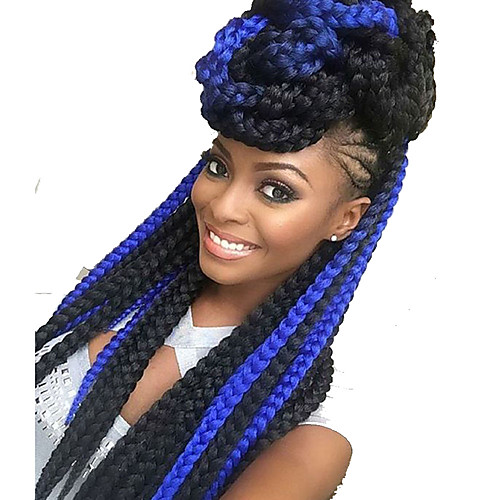 

Jumbo Straight Box Braids Natural Color Synthetic Hair 24 inch Braiding Hair 3 Pieces Heat Resistant