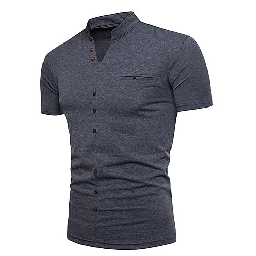 

Men's Graphic Solid Colored T-shirt V Neck White / Black / Light gray / Dark Gray