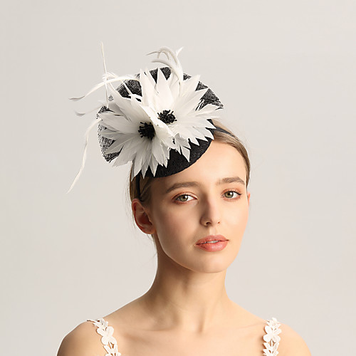 

Flax / Feathers Fascinators with Feather 1pc Wedding / Special Occasion / Horse Race Headpiece