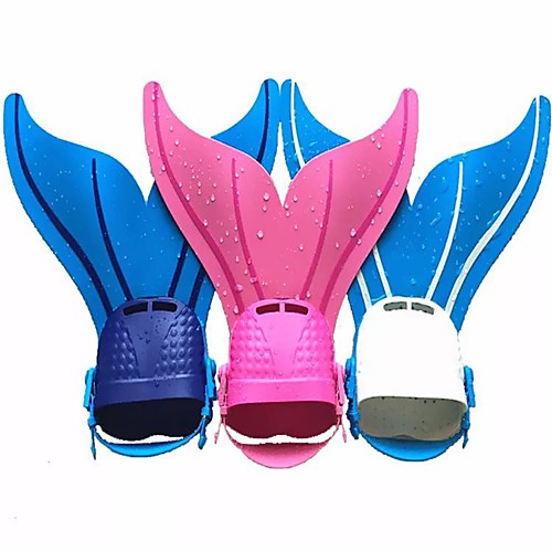 

Diving Fins Swim Fins Mermaid Quick Release Adjustable Fit Swimming Diving Snorkeling Silicone TPR - for Kids Blue Pink Green