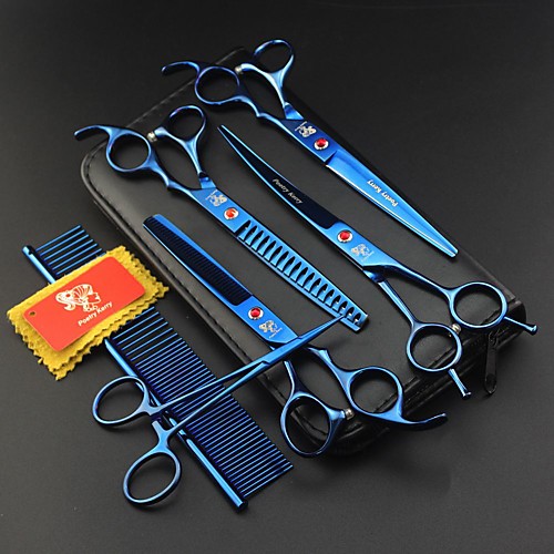 

Dog Rabbits Cat Grooming Grooming Scissors Stainless steel Scissor Portable Pet Grooming Supplies Blue
