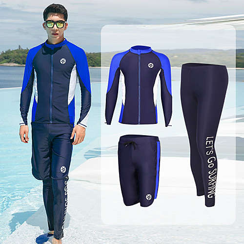 

JIAAO Men's Rash Guard Dive Skin Suit Diving Suit UV Sun Protection Short Sleeve Swimming Patchwork Summer / High Elasticity