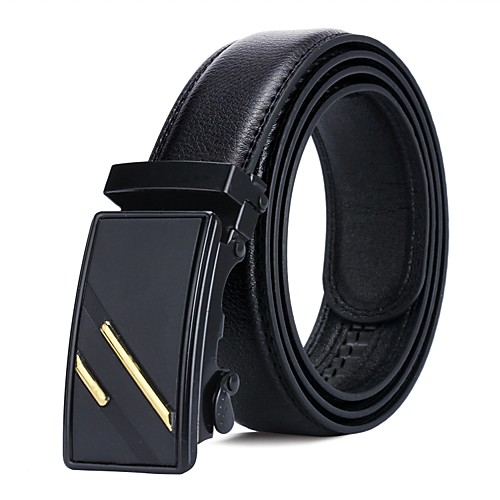 

Men's Work / Basic Leather Waist Belt - Color Block