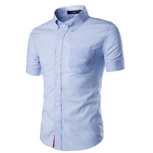 

Men's Shirt Solid Colored Color Block Patchwork Tops White Black Wine