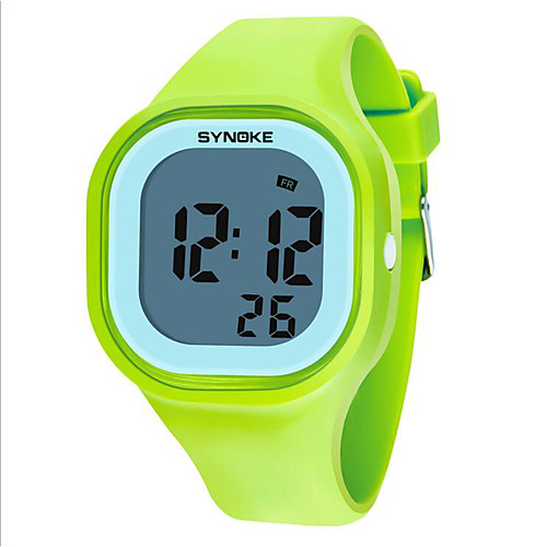 

Couple's Sport Watch Digital Silicone Black / White / Blue Calendar / date / day Luminous Stopwatch Digital Fashion Colorful - Fuchsia Blue Fruit Green One Year Battery Life