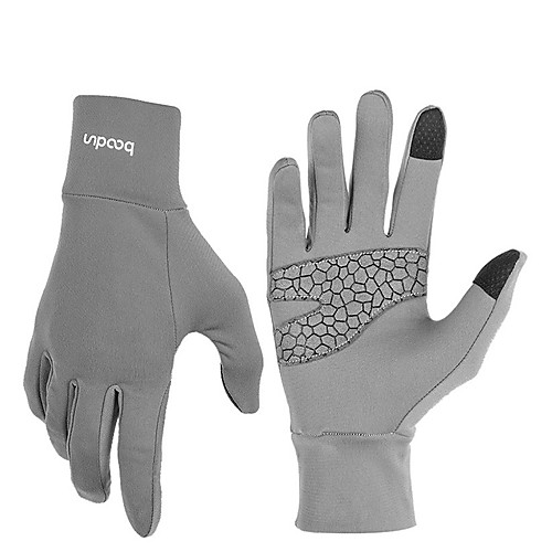 

BOODUN Winter Bike Gloves / Cycling Gloves Mountain Bike MTB Thermal / Warm Touch Screen Windproof Breathable Full Finger Gloves Touch Screen Gloves Sports Gloves Lycra Silicone Gel Black Grey Fuchsia