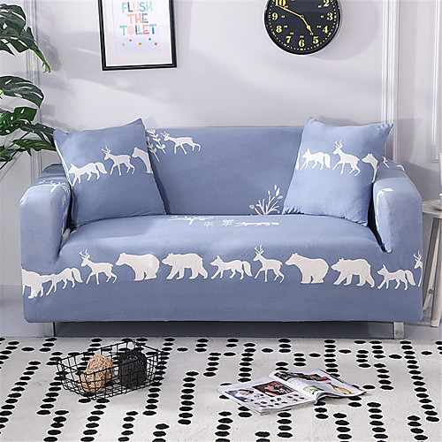 

Cartoon Print Dustproof All-powerful Slipcovers Stretch Sofa Cover Super Soft Fabric Couch Cover with One Free Pillow Case