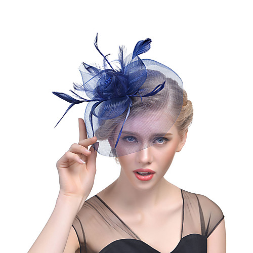 

Hat / Fascinator Hat Adults' Vintage / Halloween All Pink / White / Beige Tulle / Feather Masquerade Wedding Party Cosplay Accessories Christmas / Halloween / Carnival Costumes